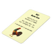 Retro Rooster Custom Adverteren Magnet Magneet (Linkerzijde)