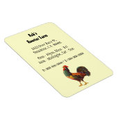 Retro Rooster Custom Adverteren Magnet Magneet (Rechterzijde)