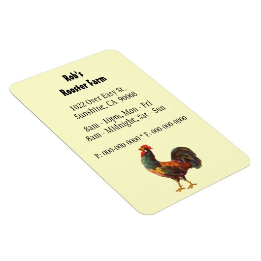 Retro Rooster Custom Adverteren Magnet Magneet (Rechterzijde)