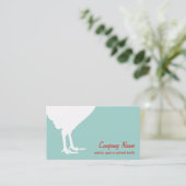 Retro Rooster Visitekaartje (Staand voorkant)