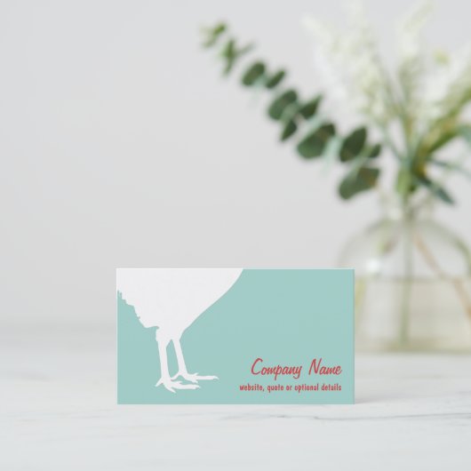 Retro Rooster Visitekaartje (Staand voorkant)