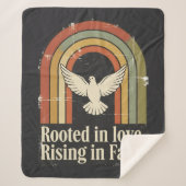 Retro rooted and rising faith design sherpa deken (Voorkant)