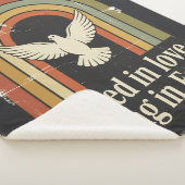 Retro rooted and rising faith design sherpa deken (3/4)