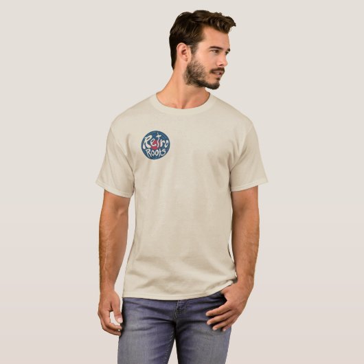 Retro Roots T-shirt met Transvaal Daisy Boombox (Voorkant volledig)