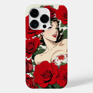 Retro Rose Beauty iPhone Hoesje – Vintage Glamour