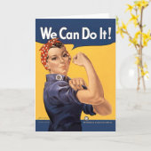 Retro Rosie kunnen wij het doen Kaart (Gele Bloem)