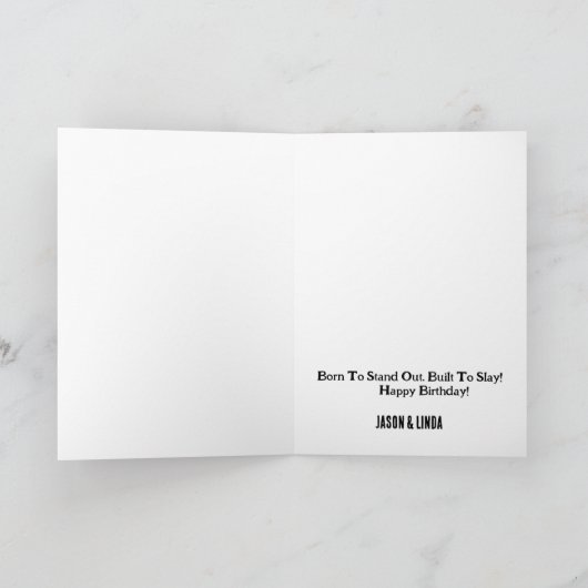 Retro Rosie Riveter Custom Verjaardag Kaart voor V (Binnen)