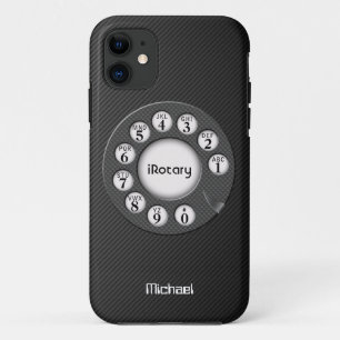 Retro Rotary Carbon Fiber Hoesje