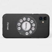 Retro Rotary Carbon Fiber Hoesje (Achterkant (horizontaal))