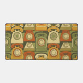 Retro Rotary Phone - 70s Communication Nostalgia Bureaumat (Voorkant)