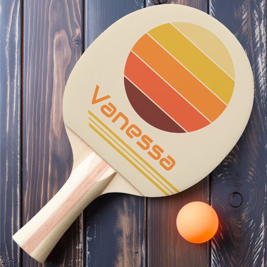 Retro Rotation Gestreepte Tafeltennisbatje