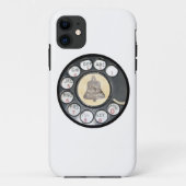 retro roterende telefooncel Case-Mate iPhone case (Achterkant)