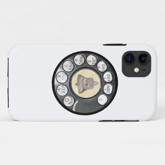 retro roterende telefooncel Case-Mate iPhone case (Achterkant (horizontaal))