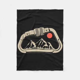 Retro Rotsklimmen Boulderen Berg Carabiner  Fleece Deken