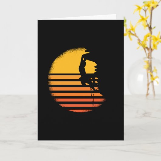 Retro  rotsklimmen kaart (Gele Bloem)