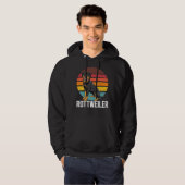 Retro Rottweiler Dog Hoodie (Voorkant volledig)