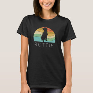 Retro Rottweiler Dog Rottie Puppy mama Pap  T-shirt