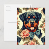 Retro Rottweiler Illustratie Briefkaart (Voorkant / Achterkant)