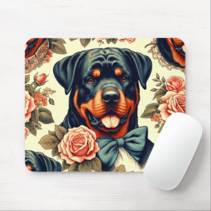 Retro Rottweiler Illustratie Muismat
