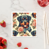 Retro Rottweiler Illustratie Servet (Insitu)