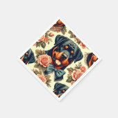 Retro Rottweiler Illustratie Servet (Hoek)