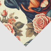 Retro Rottweiler Illustratie Tissuepapier (Detail)