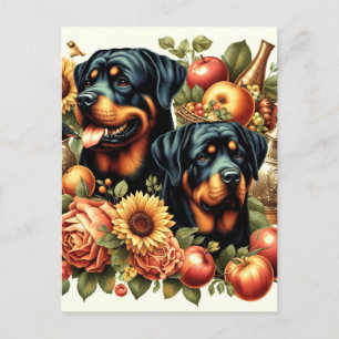 Retro Rottweiler Schilderen Briefkaart
