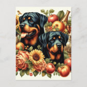 Retro Rottweiler Schilderen Briefkaart (Voorkant)