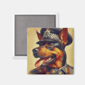 Retro Rottweiler Schilderen Magneet (Voorkant / Achterkant)
