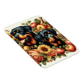 Retro Rottweiler Schilderen Magneet (Rechterzijde)