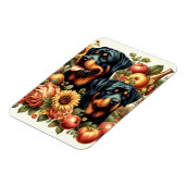 Retro Rottweiler Schilderen Magneet (Linkerzijde)