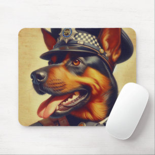 Retro Rottweiler Schilderen Muismat