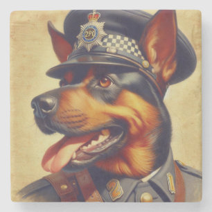 Retro Rottweiler Schilderen Stenen Onderzetter