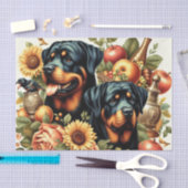 Retro Rottweiler Schilderen Tissuepapier (Craft)
