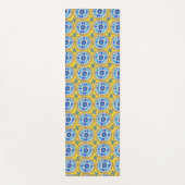 Retro Round Mexican Daisy Tegel Pattern Yogamat (Voorkant)