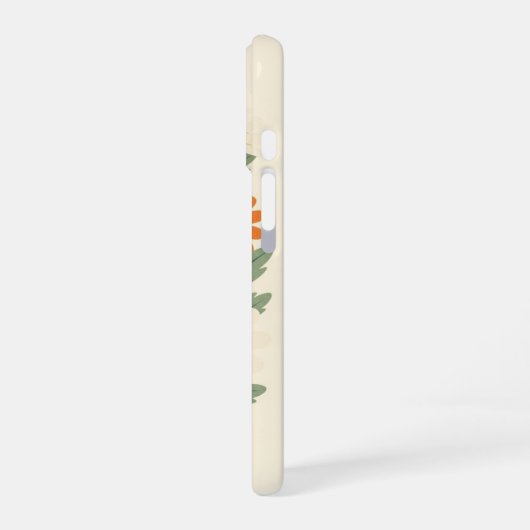 Retro Rounded Petal Daisy Art iPhone 16 Hoesje (Linkerkant)