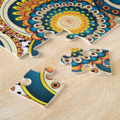 Retro Rounds kleurig Legpuzzel (Zijkant)