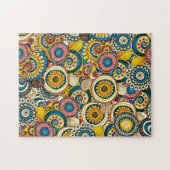 Retro Rounds kleurig Legpuzzel (Horizontaal)