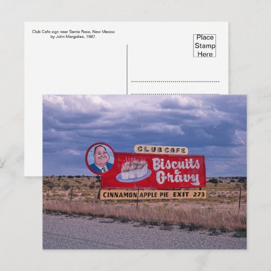 Retro Route 66 Briefkaart (Voorkant / Achterkant)