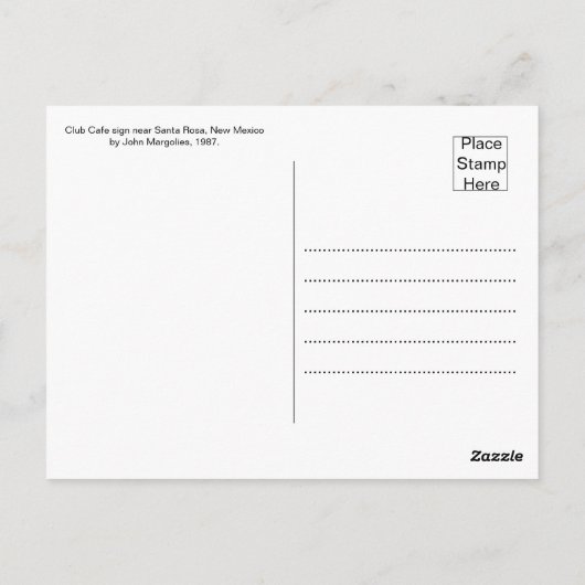 Retro Route 66 Briefkaart (Achterkant)