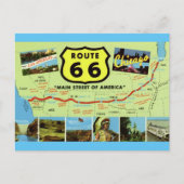  Retro Route 66 de Briefkaart van de Kaart (Voorkant)