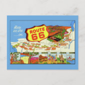  Retro Route 66 de Briefkaart van de Kaart (Voorkant)