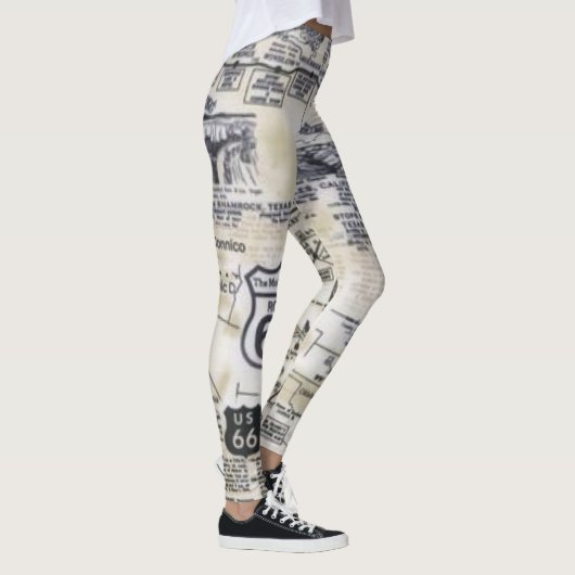 Retro Route 66 de Leggings van de Stijl (Rechts)