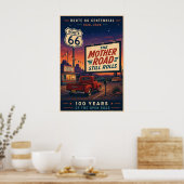 Retro Route 66 Eeuwfeest Drive In Poster (Keuken)
