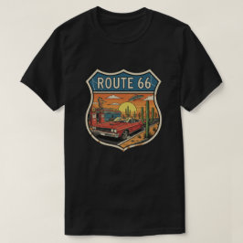 Retro Route 66 Hoofdweg T-shirt