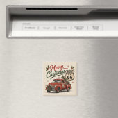 Retro Route 66 Kerst Koelkast Decor Magneet (Insitu (Vaatwasser))