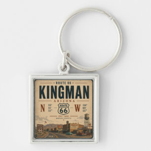 Retro Route 66 Kingman Arizona Aandenken Sleutelhanger
