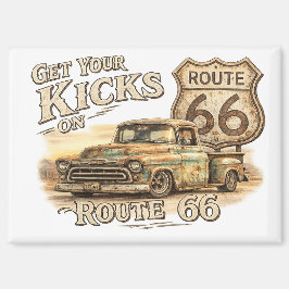 Retro Route 66 Koelkastmagneet | Magneet