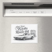 Retro Route 66 Koelkastmagneet | Magneet (Insitu (Vaatwasser))