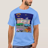 Retro Route 66 Mok T-shirt (Voorkant)